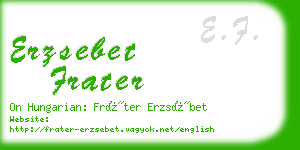 erzsebet frater business card